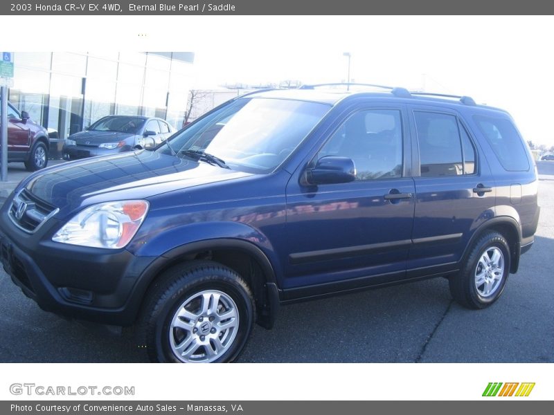 Eternal Blue Pearl / Saddle 2003 Honda CR-V EX 4WD