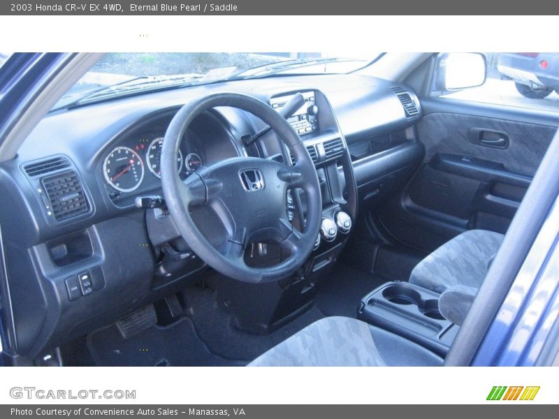 Eternal Blue Pearl / Saddle 2003 Honda CR-V EX 4WD