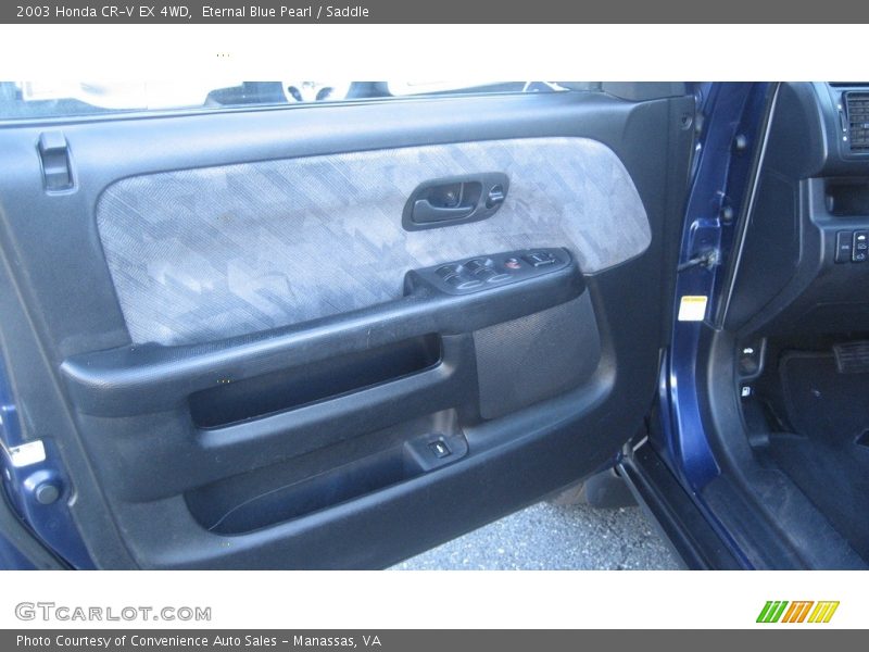 Eternal Blue Pearl / Saddle 2003 Honda CR-V EX 4WD