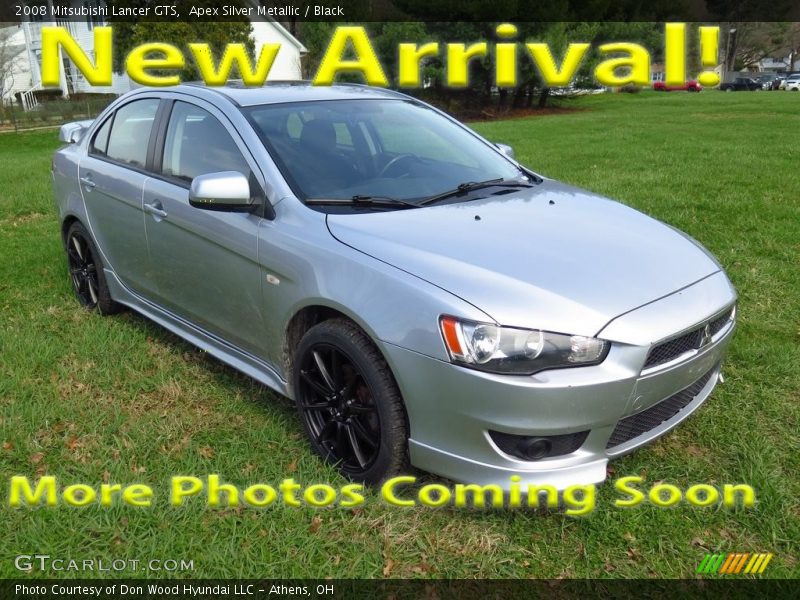 Apex Silver Metallic / Black 2008 Mitsubishi Lancer GTS