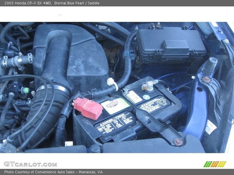 Eternal Blue Pearl / Saddle 2003 Honda CR-V EX 4WD