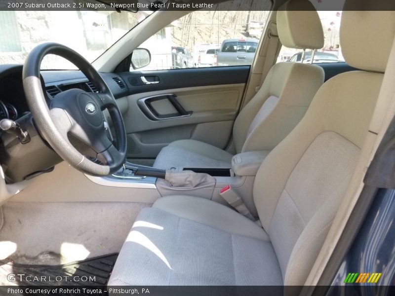 Newport Blue Pearl / Taupe Leather 2007 Subaru Outback 2.5i Wagon