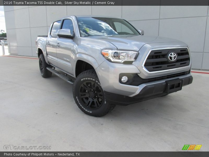 Silver Sky Metallic / Cement Gray 2016 Toyota Tacoma TSS Double Cab