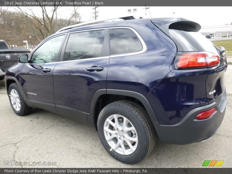True Blue Pearl / Black 2016 Jeep Cherokee Latitude 4x4