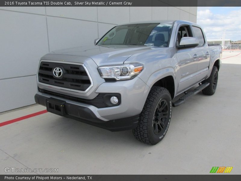 Silver Sky Metallic / Cement Gray 2016 Toyota Tacoma TSS Double Cab