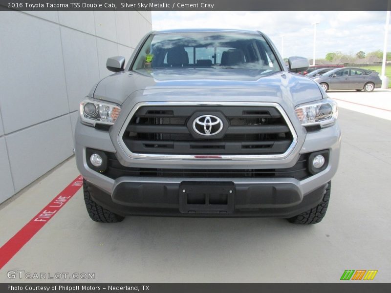 Silver Sky Metallic / Cement Gray 2016 Toyota Tacoma TSS Double Cab
