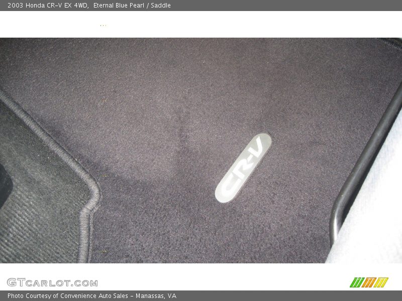 Eternal Blue Pearl / Saddle 2003 Honda CR-V EX 4WD