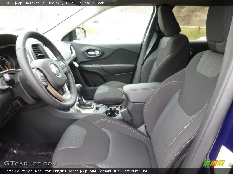 True Blue Pearl / Black 2016 Jeep Cherokee Latitude 4x4