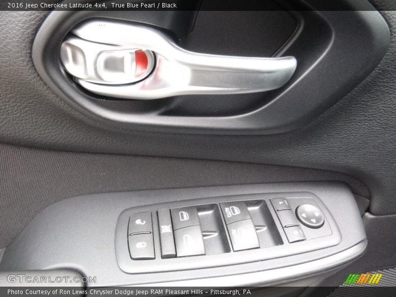 True Blue Pearl / Black 2016 Jeep Cherokee Latitude 4x4