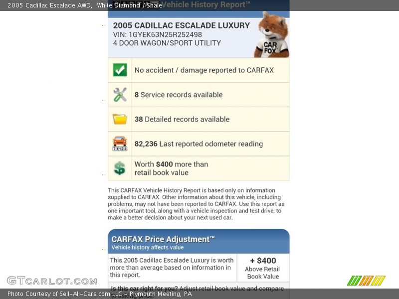 White Diamond / Shale 2005 Cadillac Escalade AWD