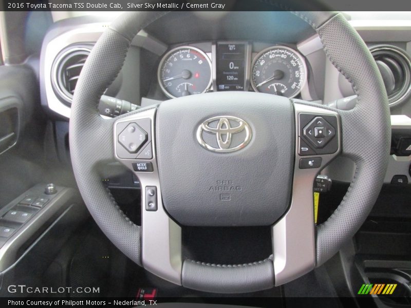 Silver Sky Metallic / Cement Gray 2016 Toyota Tacoma TSS Double Cab