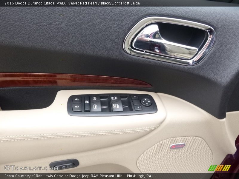 Velvet Red Pearl / Black/Light Frost Beige 2016 Dodge Durango Citadel AWD