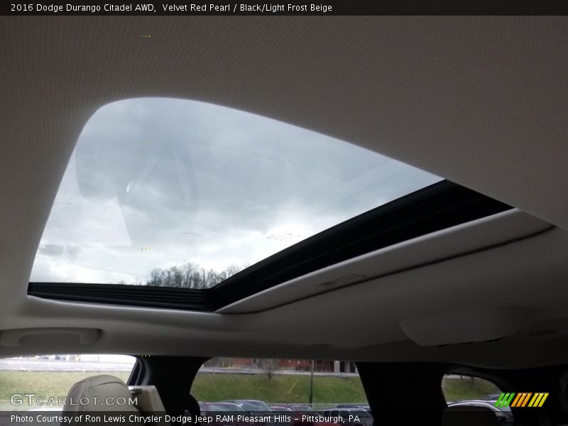 Velvet Red Pearl / Black/Light Frost Beige 2016 Dodge Durango Citadel AWD