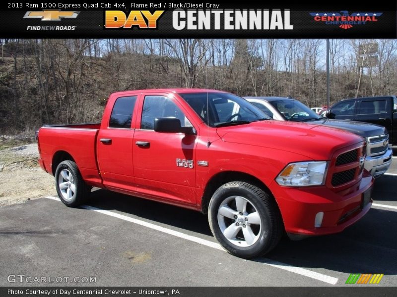 Flame Red / Black/Diesel Gray 2013 Ram 1500 Express Quad Cab 4x4