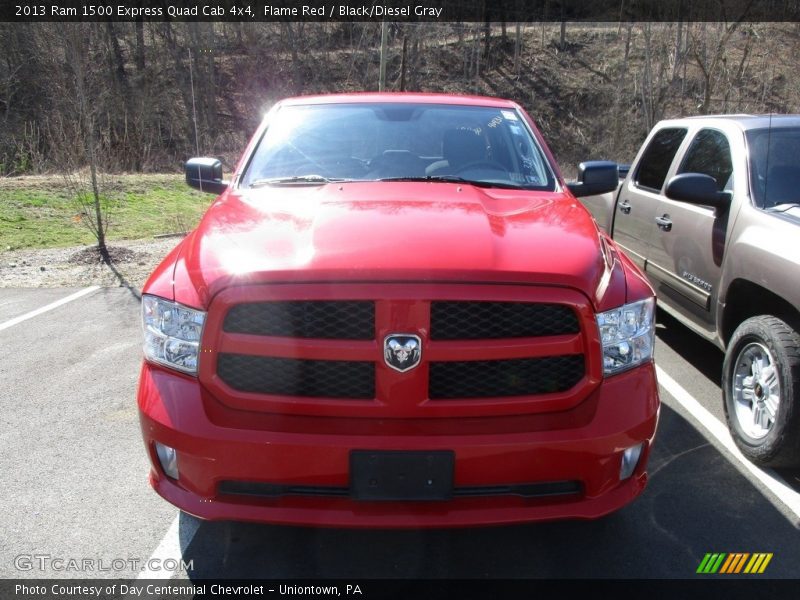 Flame Red / Black/Diesel Gray 2013 Ram 1500 Express Quad Cab 4x4