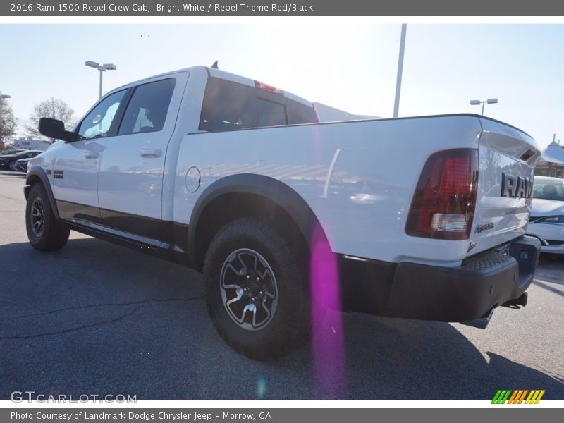 Bright White / Rebel Theme Red/Black 2016 Ram 1500 Rebel Crew Cab