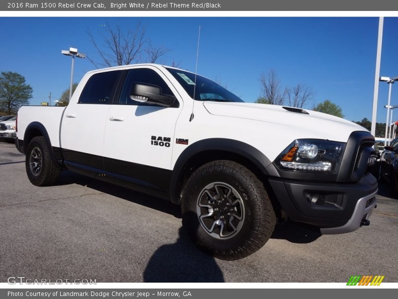 Bright White / Rebel Theme Red/Black 2016 Ram 1500 Rebel Crew Cab