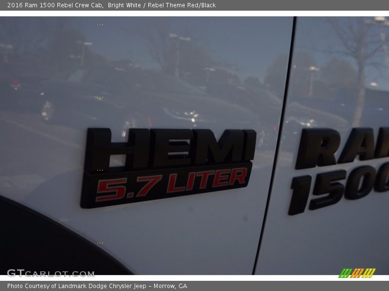Bright White / Rebel Theme Red/Black 2016 Ram 1500 Rebel Crew Cab