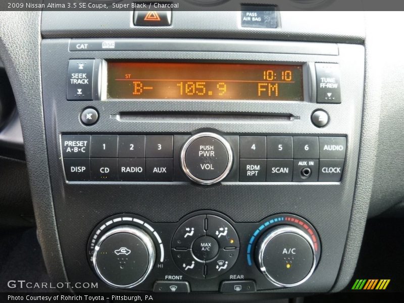 Super Black / Charcoal 2009 Nissan Altima 3.5 SE Coupe