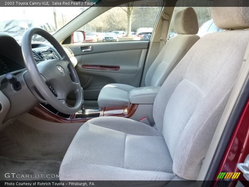 Salsa Red Pearl / Taupe 2003 Toyota Camry XLE