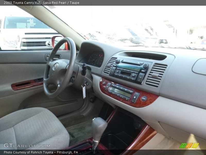 Salsa Red Pearl / Taupe 2003 Toyota Camry XLE