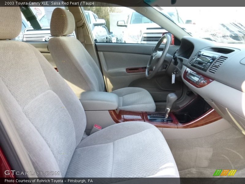 Salsa Red Pearl / Taupe 2003 Toyota Camry XLE