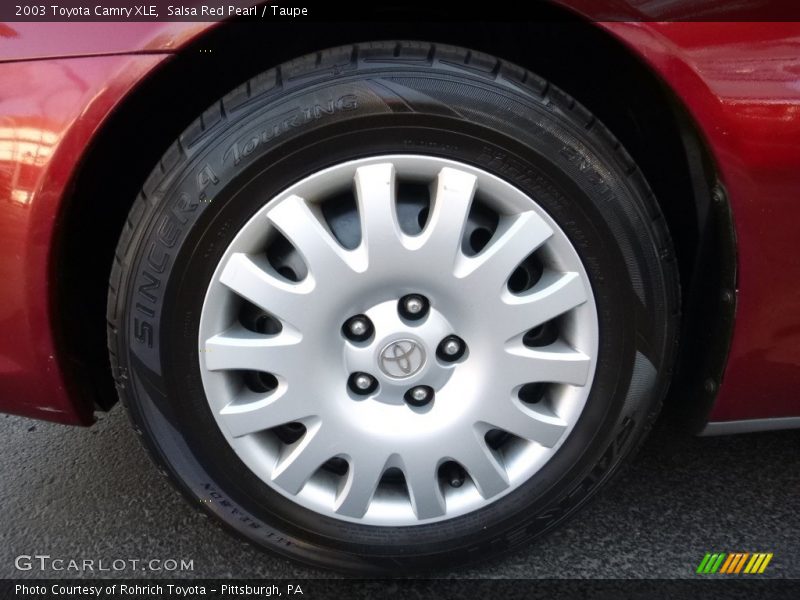 Salsa Red Pearl / Taupe 2003 Toyota Camry XLE