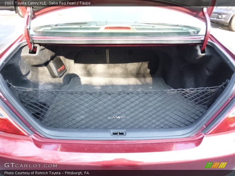 Salsa Red Pearl / Taupe 2003 Toyota Camry XLE