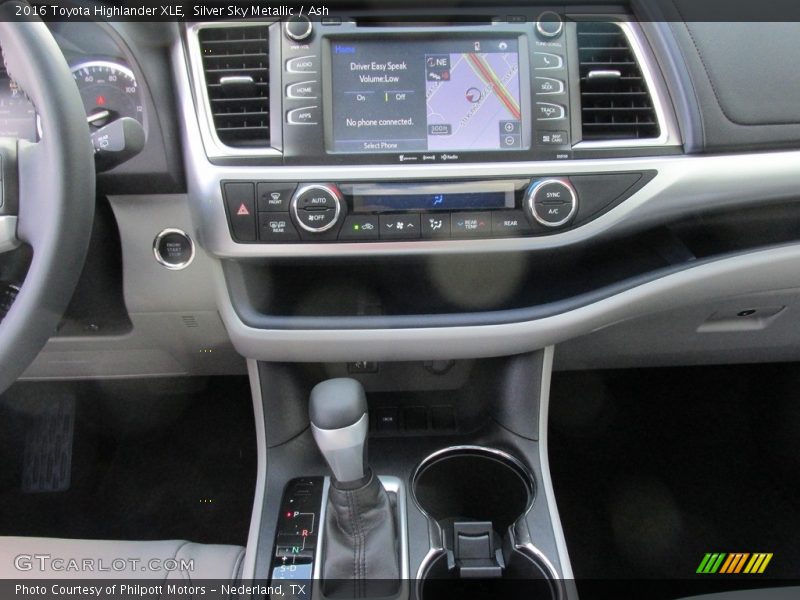Silver Sky Metallic / Ash 2016 Toyota Highlander XLE
