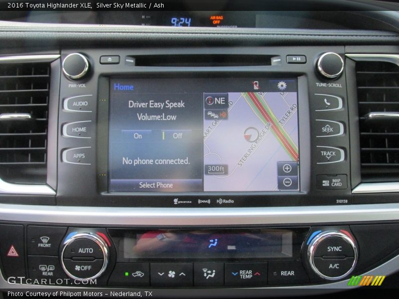 Silver Sky Metallic / Ash 2016 Toyota Highlander XLE