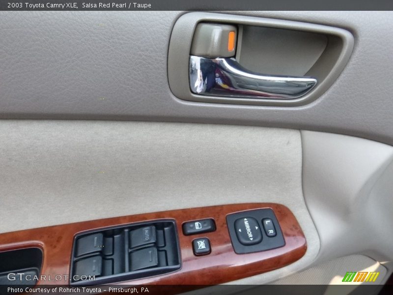 Salsa Red Pearl / Taupe 2003 Toyota Camry XLE