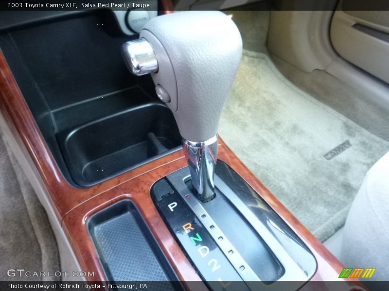 Salsa Red Pearl / Taupe 2003 Toyota Camry XLE