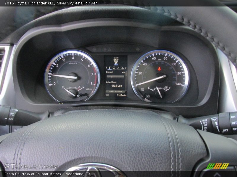 Silver Sky Metallic / Ash 2016 Toyota Highlander XLE