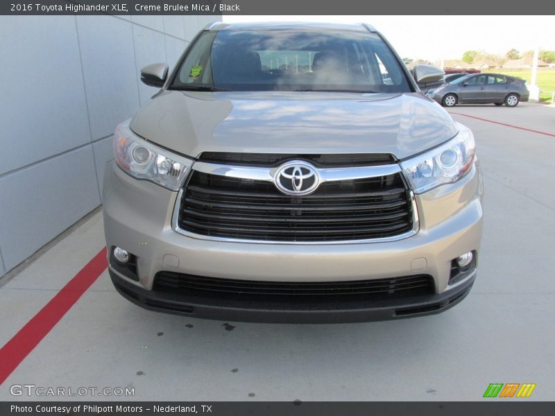 Creme Brulee Mica / Black 2016 Toyota Highlander XLE