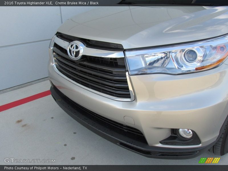 Creme Brulee Mica / Black 2016 Toyota Highlander XLE