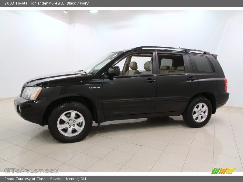 Black / Ivory 2003 Toyota Highlander V6 4WD