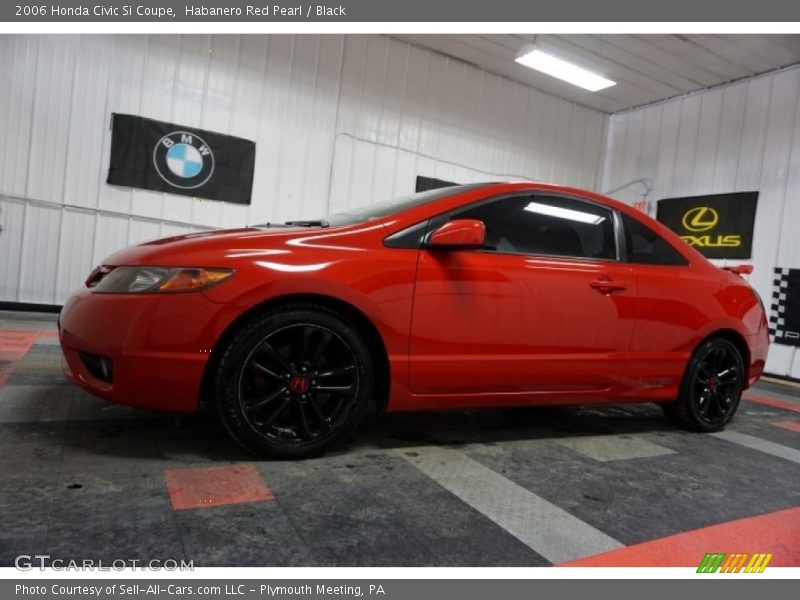 Habanero Red Pearl / Black 2006 Honda Civic Si Coupe