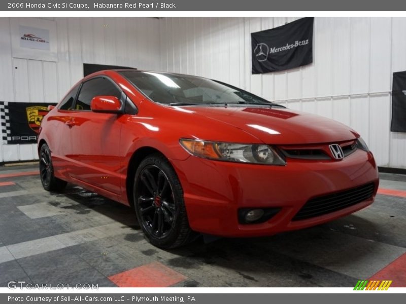 Habanero Red Pearl / Black 2006 Honda Civic Si Coupe