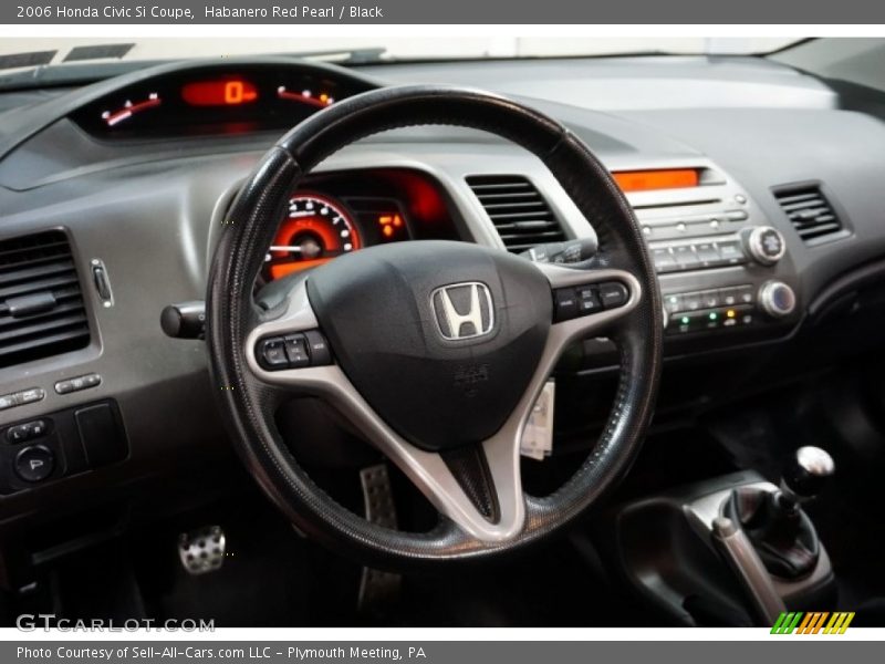 Habanero Red Pearl / Black 2006 Honda Civic Si Coupe