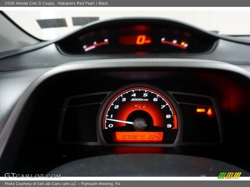 Habanero Red Pearl / Black 2006 Honda Civic Si Coupe