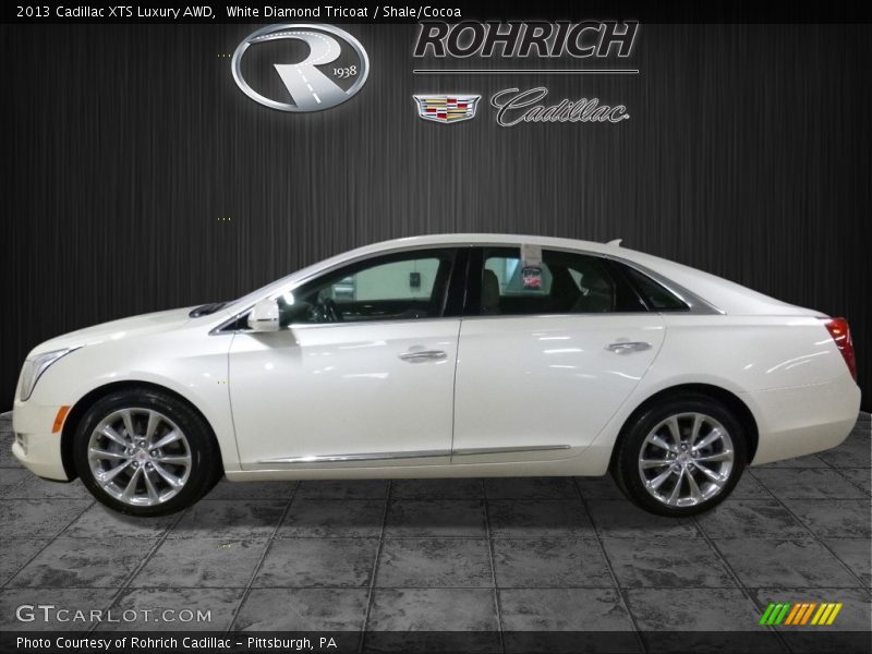 White Diamond Tricoat / Shale/Cocoa 2013 Cadillac XTS Luxury AWD