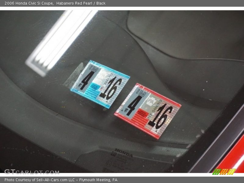 Habanero Red Pearl / Black 2006 Honda Civic Si Coupe