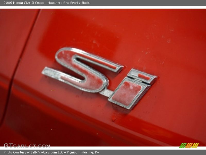 Habanero Red Pearl / Black 2006 Honda Civic Si Coupe