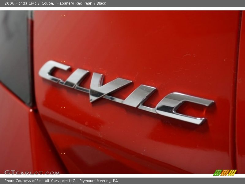 Habanero Red Pearl / Black 2006 Honda Civic Si Coupe