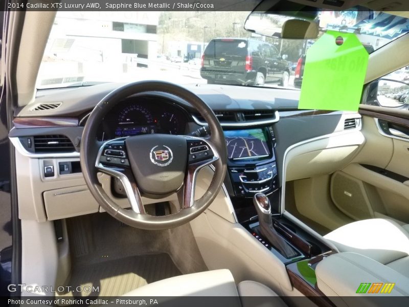 Sapphire Blue Metallic / Shale/Cocoa 2014 Cadillac XTS Luxury AWD