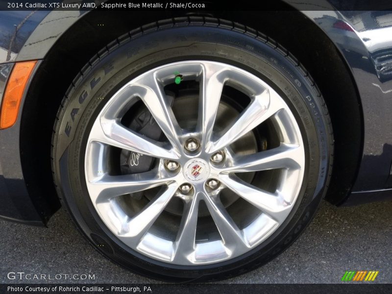 Sapphire Blue Metallic / Shale/Cocoa 2014 Cadillac XTS Luxury AWD
