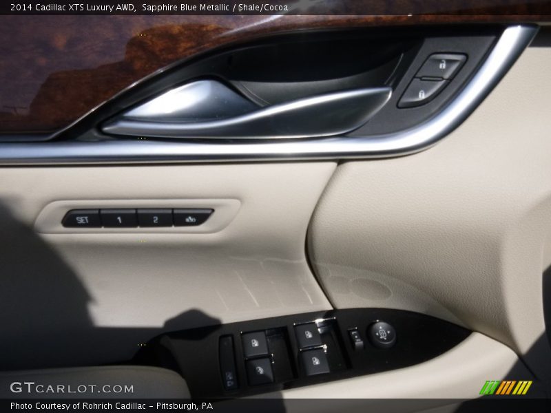 Sapphire Blue Metallic / Shale/Cocoa 2014 Cadillac XTS Luxury AWD