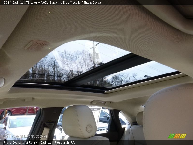 Sapphire Blue Metallic / Shale/Cocoa 2014 Cadillac XTS Luxury AWD