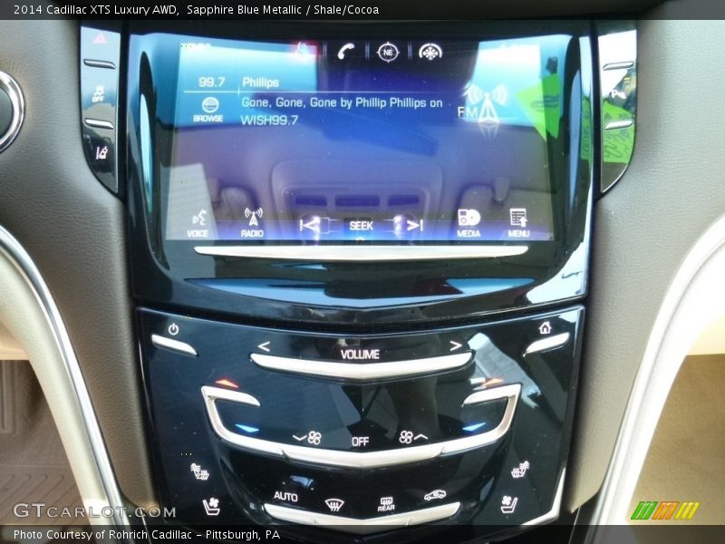 Sapphire Blue Metallic / Shale/Cocoa 2014 Cadillac XTS Luxury AWD