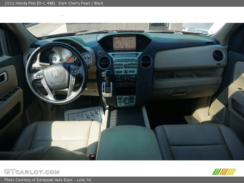 Dark Cherry Pearl / Black 2011 Honda Pilot EX-L 4WD